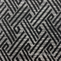 Viskose/Polyester Strick Schwarz Weiß Geometrischer Jacquard-Stoff